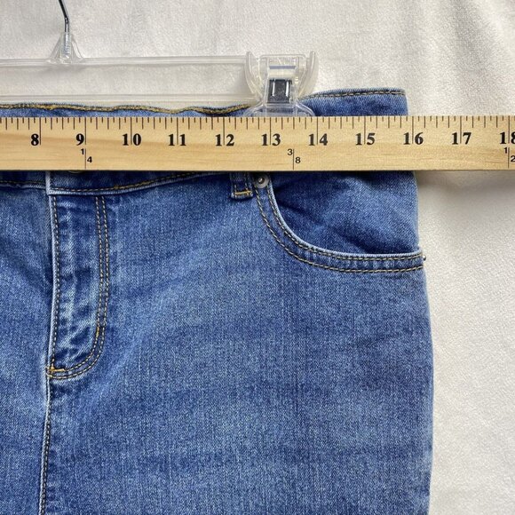 Place Skinny Etroite Adjustable Waist Jeans Girls Sz 18 Light Blue Mid-Rise Used - Picture 3 of 13